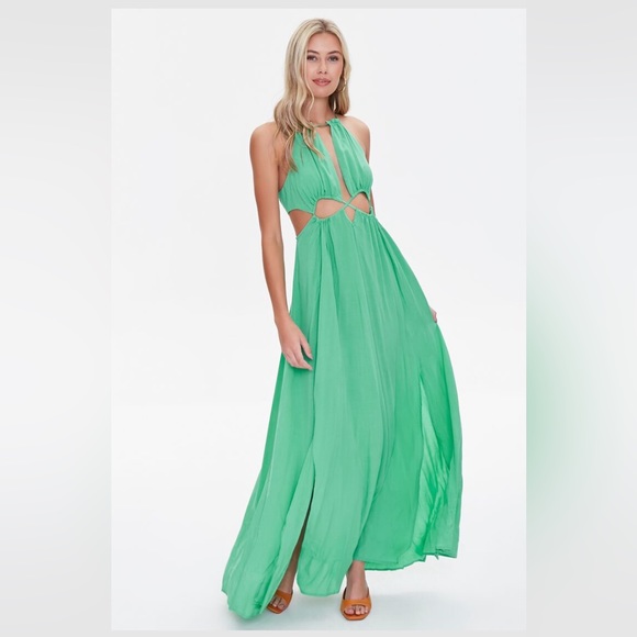 Green cutout maxi dress - Picture 1 of 2